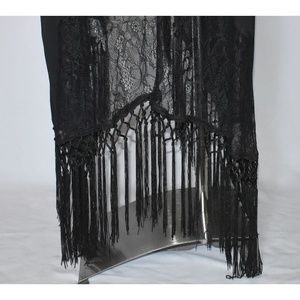 Melissa McCarthy Jackets & Coats - Melissa McCarthy Seven Black Fringe Kimono Jacket Melissa McCarthy Jackets & Coats - Melissa McCarthy Seven Black Fringe Kimono Jacket